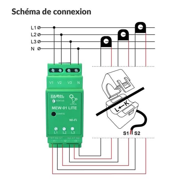 Emitter - Supla - MEW-01 LITE - Elövervakare - Wi-Fi - 100A