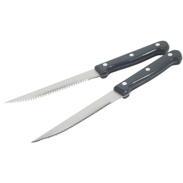 GIMEL Set med 6 eleganta mikrobucklade knivar - 21 cm - Grå