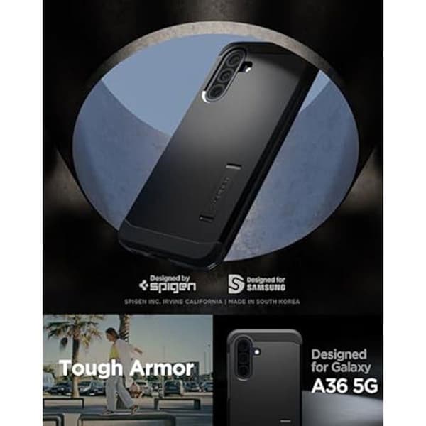 Coque - SPIGEN - Tough Armor - Stötsäker - Hybrid skydd - Svart