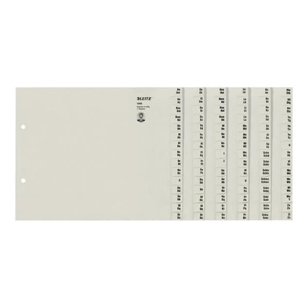 Leitz - Avdelare - A-Z - A4 - flikar - grå (pack om 90)