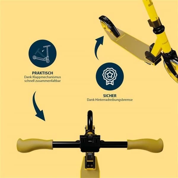 Trottinett Scooter Upp 200 gul
