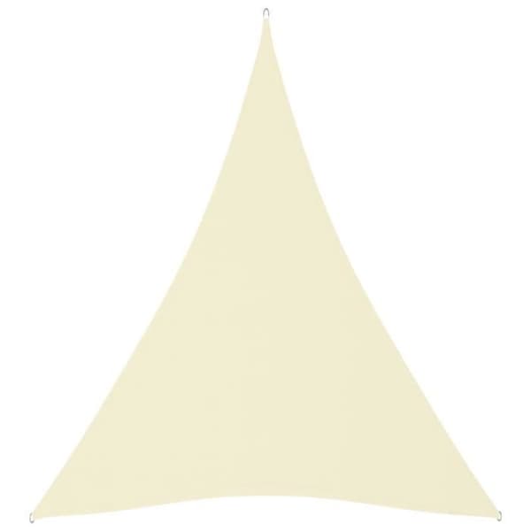 vidaXL Parasoll Segel Oxford Tyg Triangulär 4x5x5 m Kräm