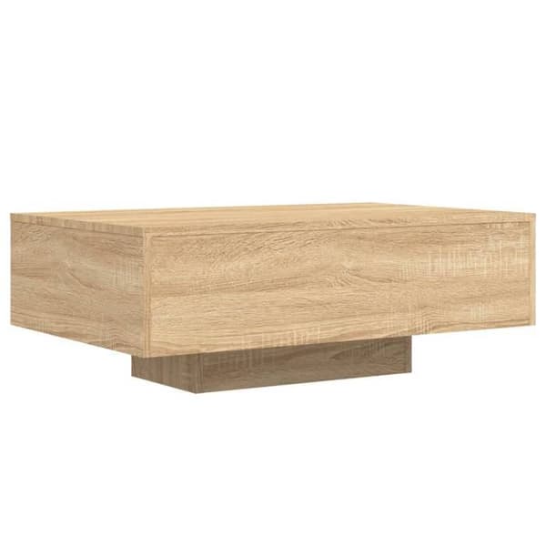 vidaXL soffbord med LED-lampor, sidobord, soffa, vardagsrumsmöbler, modern, ek 836611