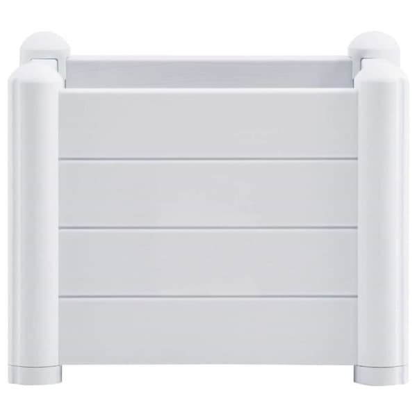 vidaXL Upphöjd trädgårdssäng PP Vit 43x43x35 cm