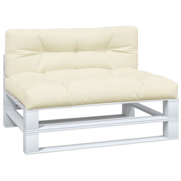 vidaXL Palettkuddar set om 2 kräm tyg 360735
