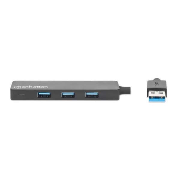 USB 3.2-hubb - MANHATTAN - 4 portar - USB-A - Plug and Play - Svart