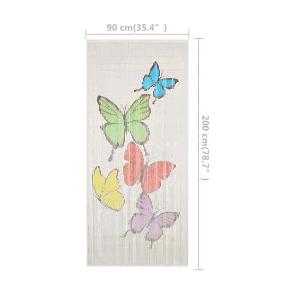 vidaXL Bambu Insektsdörr Gardin 90 x 200 cm
