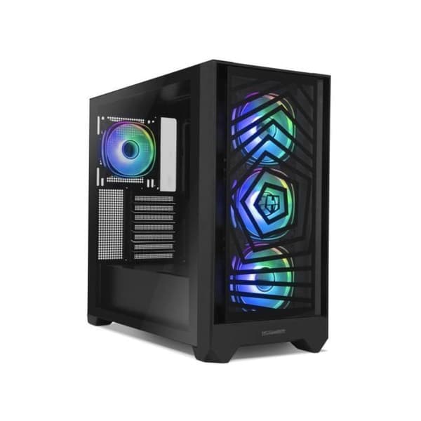 PC-chassi - NOX - Hummer PLASMA - Mid Tower - Utbytbart frontparti - USB-C Svart