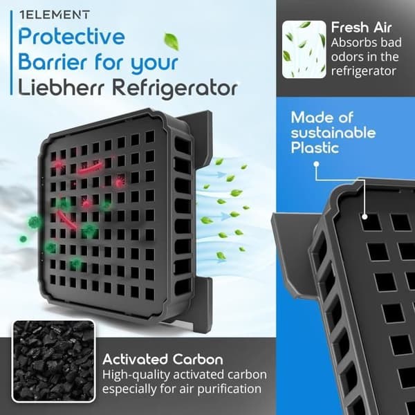 Filtrera med kol 1ELEMENT för Liebherr-kylskåp