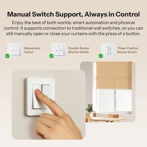 Intelligent Relä för Rullgardiner Sonoff Zigbee MINI-ZBRBS Vit