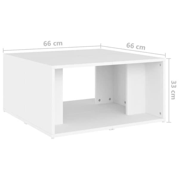 vidaXL Soffbord 4 st Vit 33x33x33 cm Spånskiva.