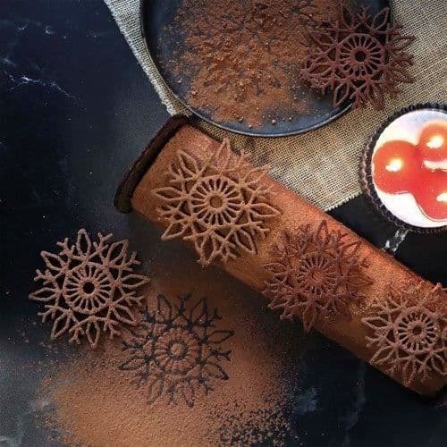 Siliconmatta - SCRAPCOOKING - Dekor snöflingor - Vit