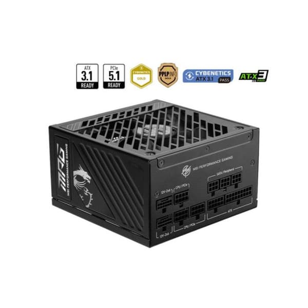 Intern Matning - MSI - MPG A1250GS PCIE5 - 1250W - 80 PLUS Gold - Modulär