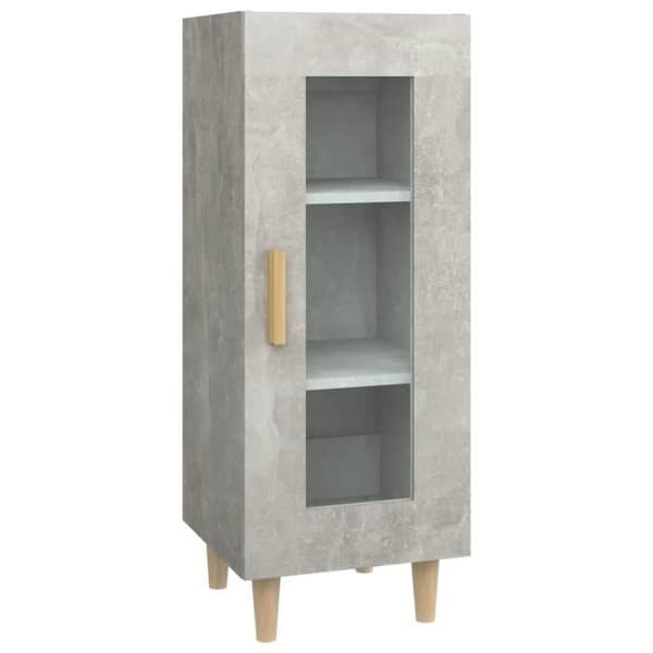 Buffé - VIDAXL - Hög Buffé - Grå Betong - Ingenjörsträ - 90 cm höjd