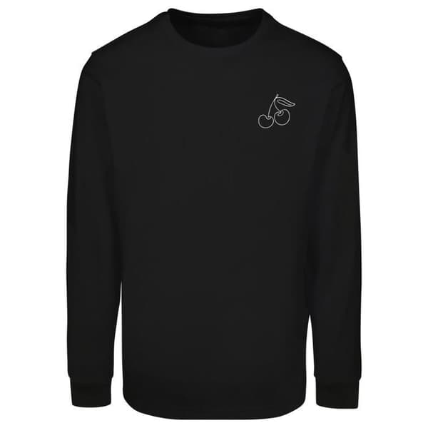 Långärmad sweatshirt Merchcode Cherry - svart