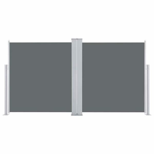 vidaXL Infällbar sidomarkis Antracit 100 x 600 cm
