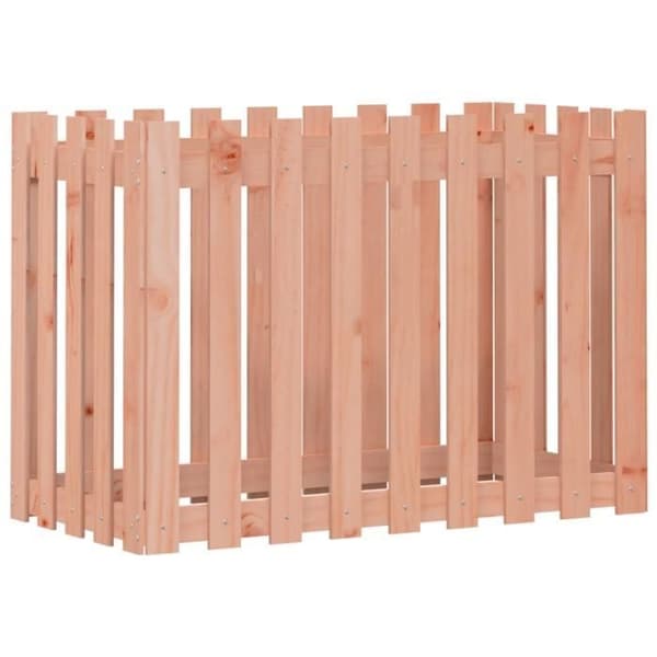vidaXL Garden Raised Bed Staket Design Solid Douglas Wood 832485