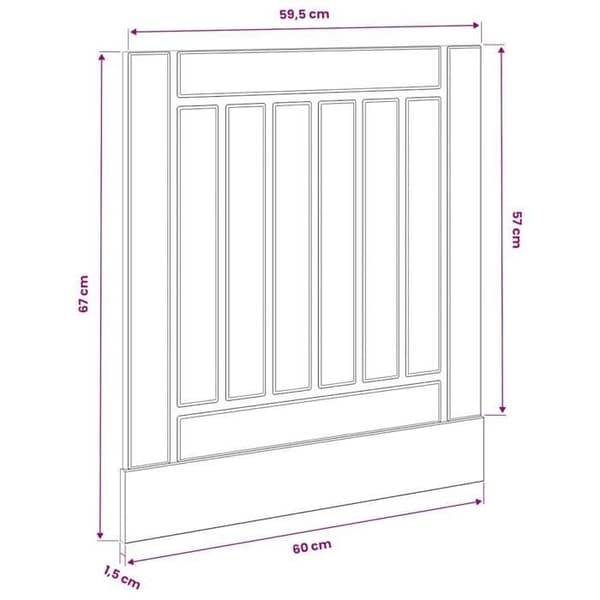 vidaXL Diskmaskinsfront Lucca ek brun ingenjörsmaterial 853904