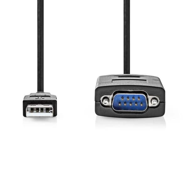 USB-adapter - Nedis - DB9 - 0,9 m - USB-A hane till DB-9 hane - Svart