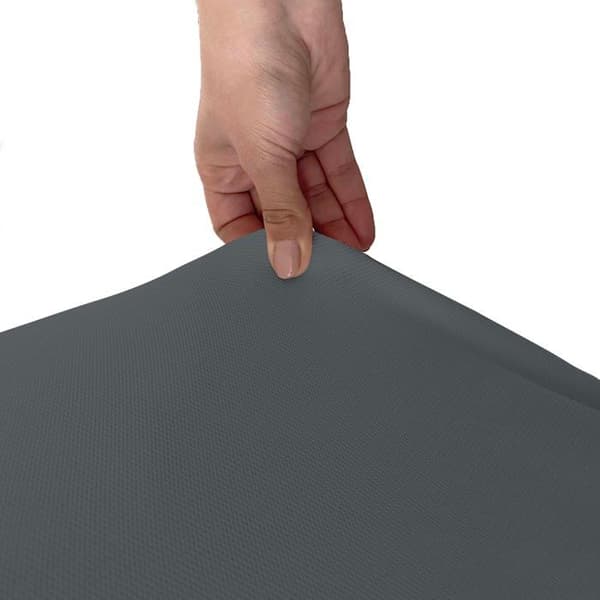 Bielastisk sofföverdrag för 2 platser Mörkgrå - elastiskt tyg 97% polyester