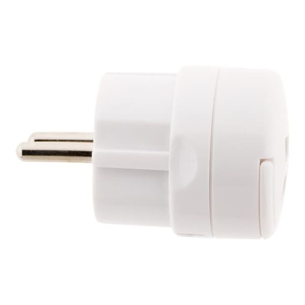 Dubbel USB-laddare 2,1A med utdragbart ring i vitt - Zenitech