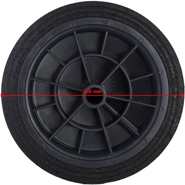 Gummihjul för avfallsbehållare, diameter 300 mm