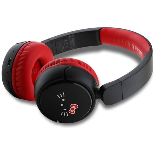Bluetooth-hörlurar - Hello Kitty - Ansiktslogo - Batteritid 30h - Bluetooth 5.3 - Röd