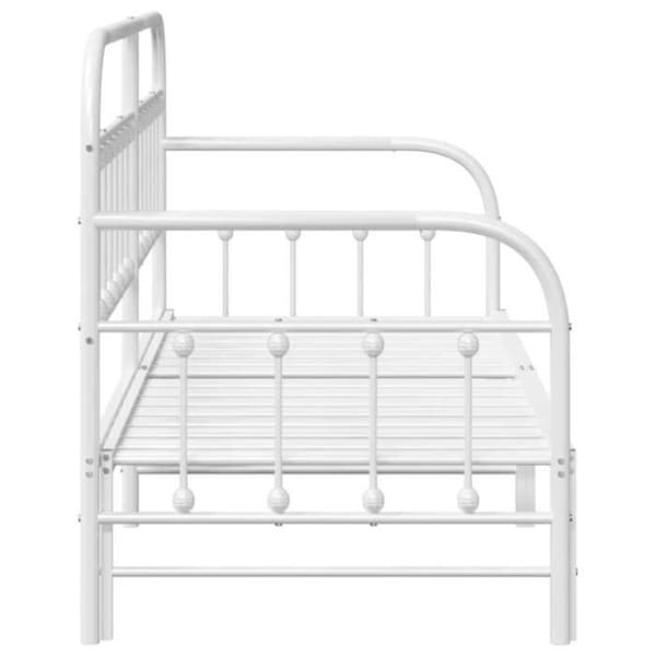 vidaXL Dagbädd Ram Vit 80 x 200 cm Pulverlackerad stål 42002650