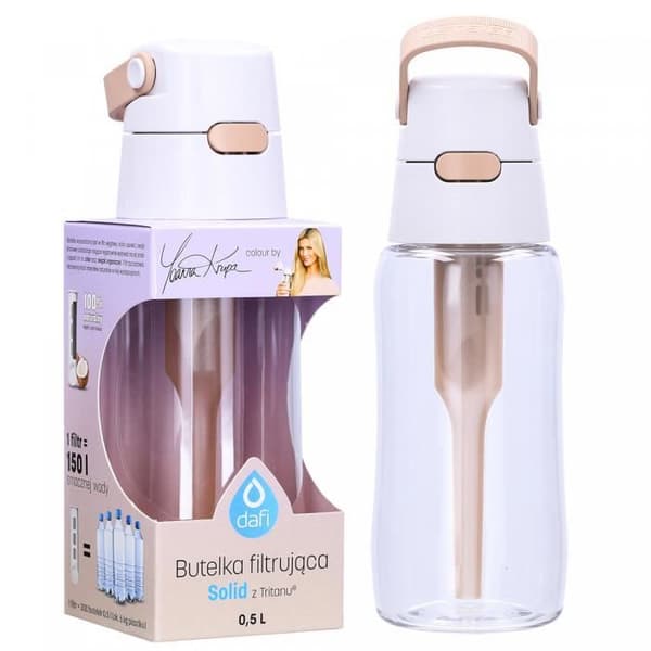 Filterflaska Dafi Solid 0,5l Capuccino av Joanna Krupa + 1 original Dafi-filter