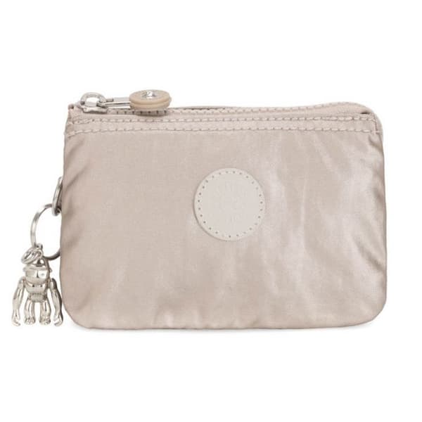 Kipling Beige Myntväska för Dam - Basic Plus Creativity Purse S Metallic Glow 91717