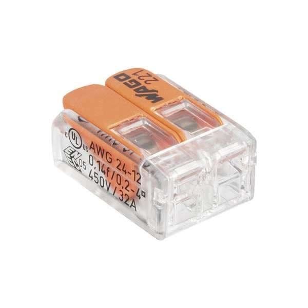 Mini anslutningsblock - Wago serie 221 - 2 ledare - Rektangulär - Inomhus