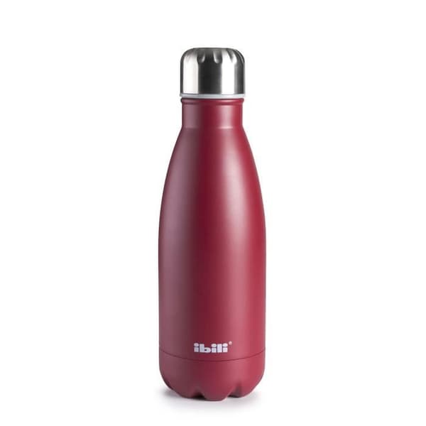 Isolerad flaska - GRANADA - 350 ml - Rostfritt stål - Dubbelvägg - Röd