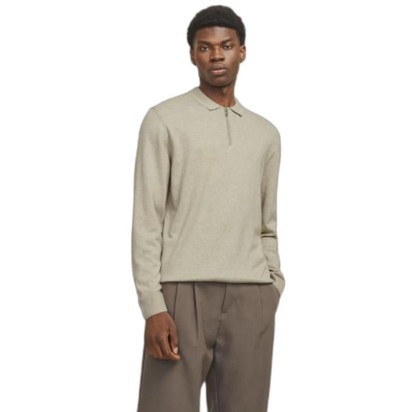 Polo i mesh Jack & Jones Emil - havregryn