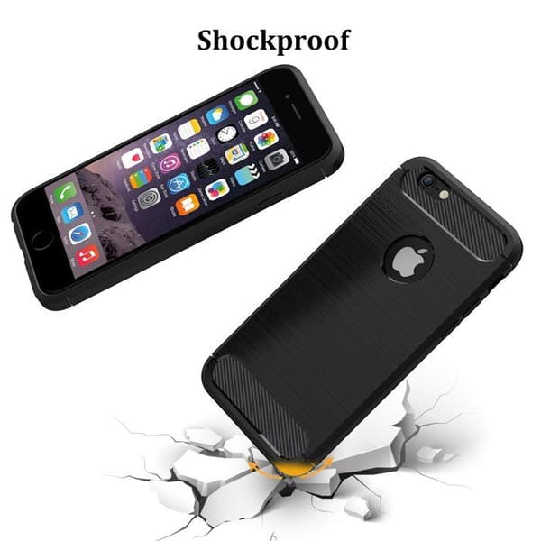 Mobilskal - 10API62-B - iPhone 6/6S - Mjuk TPU - Stötsäker, borstad metallbaksida