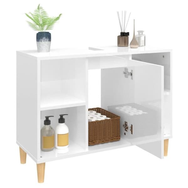 vidaXL Diskbänksskåp Blank Vit 80x33x60 cm Konstruerat trä 821286