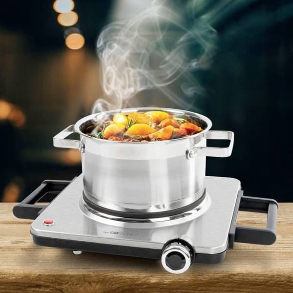 Clatronic EKP3788E Enkel rostfri häll