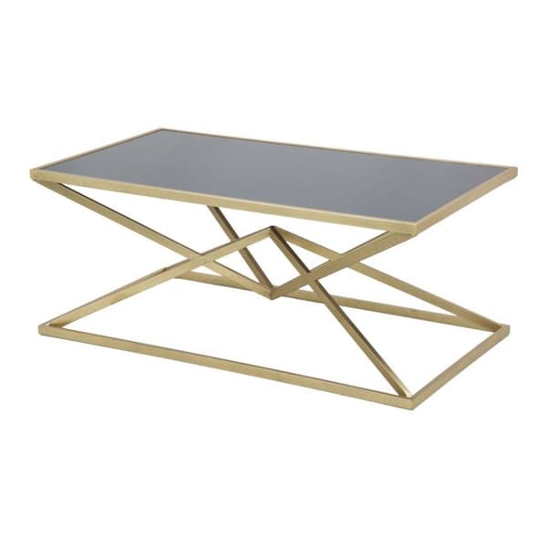 Soffbord Design "Pyramid" 110cm Svart & Guld