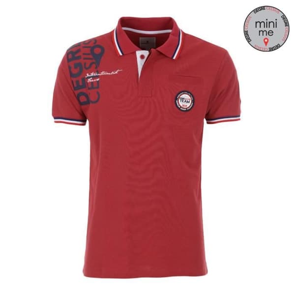 Polo Celsius Värme - vinröd/vit - L