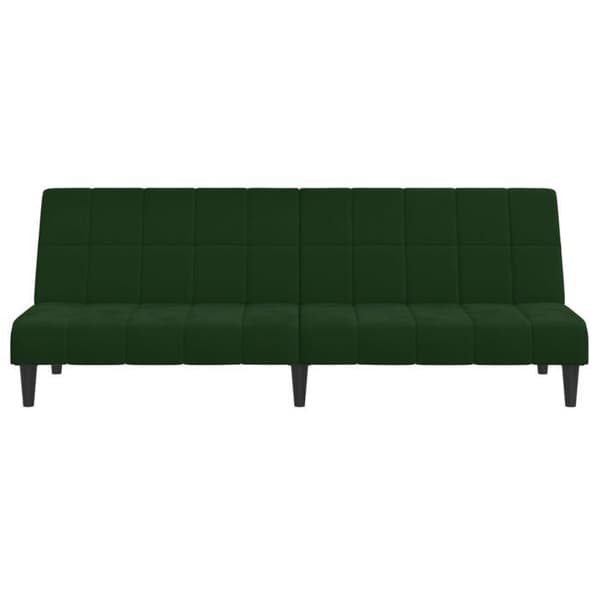 vidaXL 2-sits bäddsoffa Mörkgrön sammet 375843