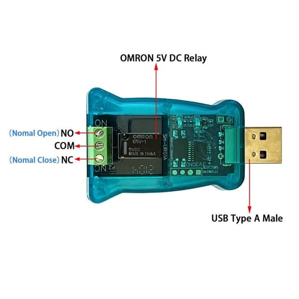 Andra USB-enheter Dsd tech - SH-UR01A - USB-reläkontroller för dator och bärbar dator (1CH)