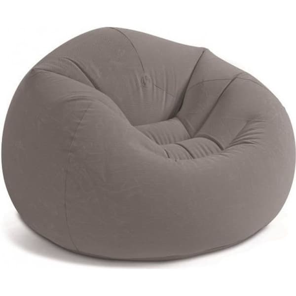 Bönsängsfåtölj Soft INTEX - Vinyl - Snabb uppblåsning - Grå