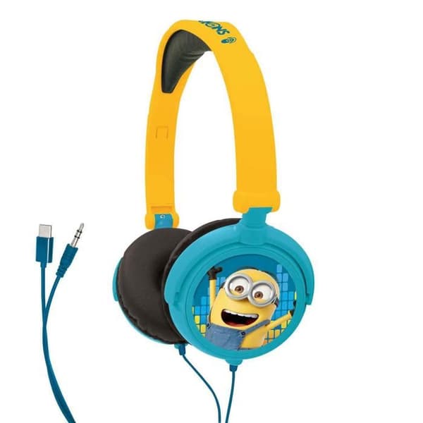 Fällbara stereohörlurar med volymbegränsning Les Minions