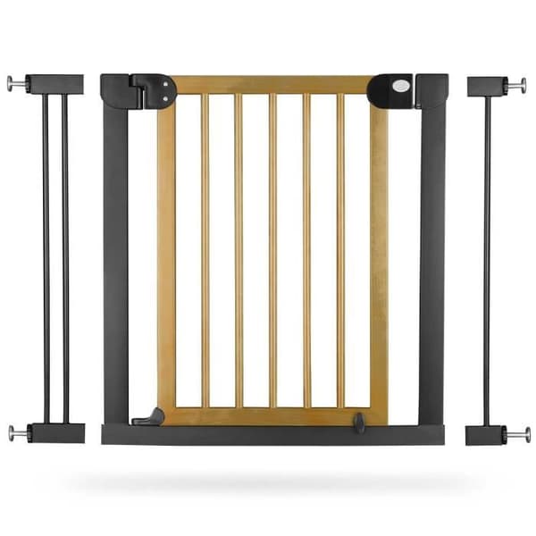 Barnsäkerhetsbarriär - Nukido - Svart - Modell 718200 - Tryckmontering - Justerbar bredd