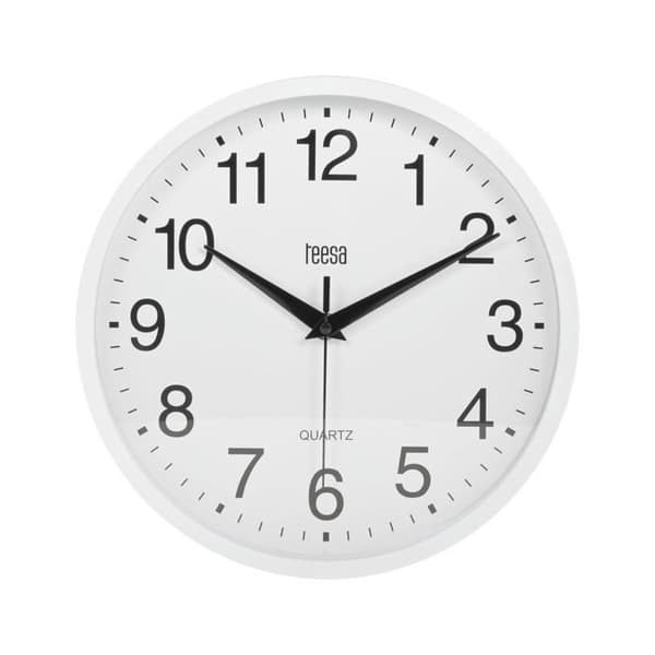 Väggur - Teesa - TSA0037 - 25 cm - Vit - Rund