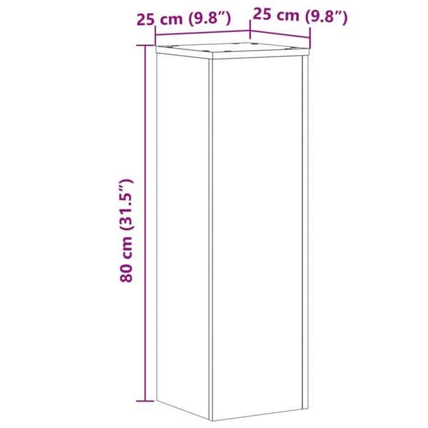 vidaXL Stöd för växter 2 st ek sonoma ingenjörsträ, blomstöd, växtkrukestöd, stöd för 852944