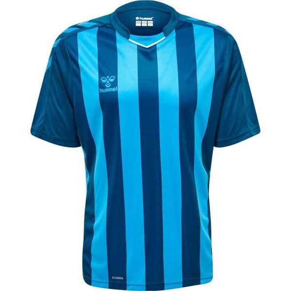 Hummel Striped Jersey - korallblå/mörkblå - 2XL