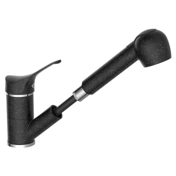 EISL Diskbänksblandare med infällbar stråle GRANIT Black-Chrome