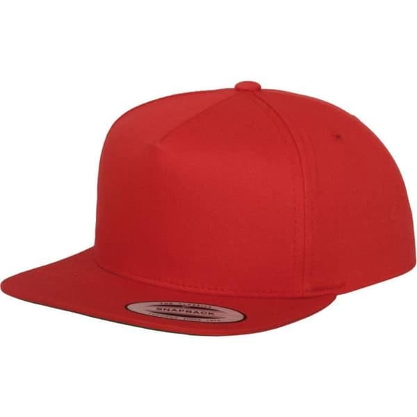 Snapback 5-panel keps - Flexfit - Röd - 100% Bomull - Unisex - One Size