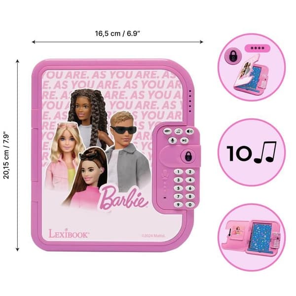 Barbie elektronisk dagbok med kassaskåp