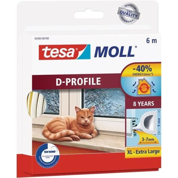 TESA Gummipärla - 6x9 mm D - Vit
